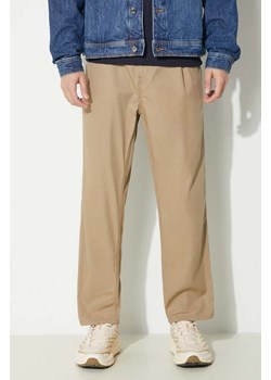 Carhartt WIP spodnie bawełniane Abbott Pant kolor beżowy proste I033126.8Y02 ze sklepu PRM w kategorii Spodnie męskie - zdjęcie 171450771