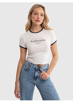Koszulka damska o kroju slim z linii Authentic biała Montha 403/ Karnelia 403 ze sklepu Big Star w kategorii Bluzki damskie - zdjęcie 171451990