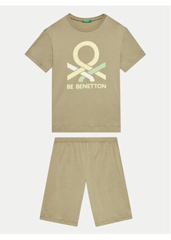 United Colors Of Benetton Piżama 30960P06S Zielony Regular Fit ze sklepu MODIVO w kategorii Piżamy dziecięce - zdjęcie 171454014