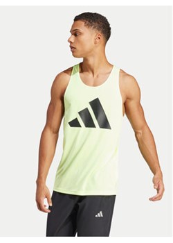 adidas Tank top Run It IN0086 Zielony Slim Fit ze sklepu MODIVO w kategorii T-shirty męskie - zdjęcie 171454383