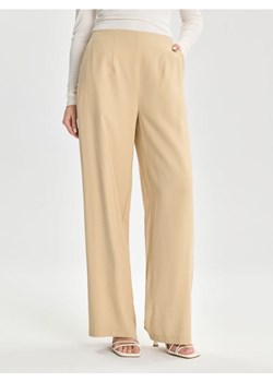 Sinsay - Spodnie z wiskozy - kremowy ze sklepu Sinsay w kategorii Spodnie damskie - zdjęcie 171454934