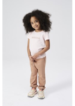 Brązowe dzianinowe spodnie dresowe dla dziewczynki - 5.10.15. ze sklepu 5.10.15 w kategorii Spodnie dziewczęce - zdjęcie 171455361