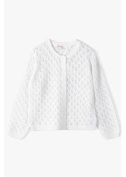 Biały ażurowy sweter dla dziewczynki - Lincoln&Sharks ze sklepu 5.10.15 w kategorii Swetry dziewczęce - zdjęcie 171455400