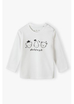 Bawełniana bluzka niemowlęca dziewczęca - biała ze sklepu 5.10.15 w kategorii Kaftaniki i bluzki - zdjęcie 171455420