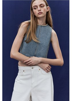H & M - Dżinsowy top bez rękawów - Niebieski ze sklepu H&M w kategorii Bluzki damskie - zdjęcie 171456932