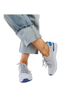 Szare materiałowe sneakersy damskie Cross Jeans ze sklepu ButyModne.pl w kategorii Buty sportowe damskie - zdjęcie 171457881