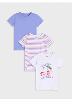 Sinsay - Koszulki 3 pack - wielobarwny ze sklepu Sinsay w kategorii Bluzki dziewczęce - zdjęcie 171459321
