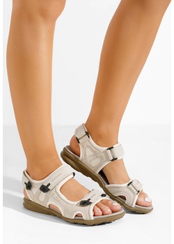 Beżowe sandały sportowe damskie Alita ze sklepu Zapatos w kategorii Sandały damskie - zdjęcie 171459524