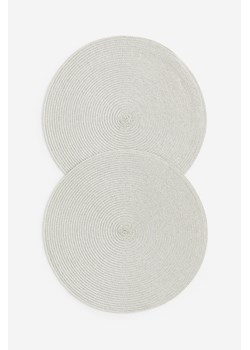 H & M - Brokatowa podkładka pod talerz 2-pak - Srebrny ze sklepu H&M w kategorii Podkładki na stół - zdjęcie 171459963