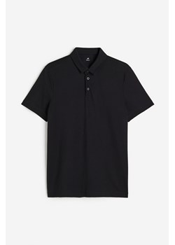 H & M - Top polo COOLMAX Slim Fit - Czarny ze sklepu H&M w kategorii T-shirty męskie - zdjęcie 171460052