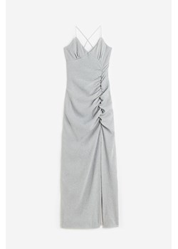 H & M - Brokatowa sukienka na ramiączkach - Srebrny ze sklepu H&M w kategorii Sukienki - zdjęcie 171460093