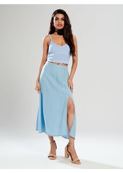 Sinsay - Spódnica midi z rozporkiem - niebieski ze sklepu Sinsay w kategorii Spódnice - zdjęcie 171461840