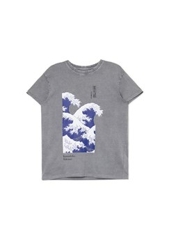 Cropp - Koszulka z nadrukiem w japońskim stylu - jasny szary ze sklepu Cropp w kategorii Bluzki damskie - zdjęcie 171461963