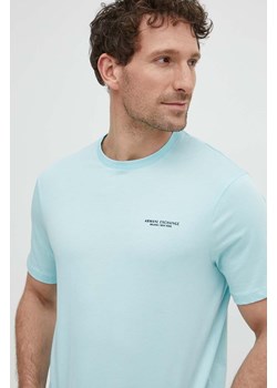 Armani Exchange t-shirt bawełniany męski kolor fioletowy gładki 8NZT91 Z8H4Z NOS ze sklepu ANSWEAR.com w kategorii T-shirty męskie - zdjęcie 171462350
