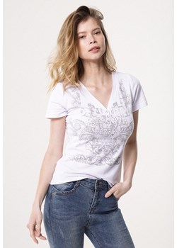 Biały T-shirt Tattle ze sklepu Born2be Odzież w kategorii Bluzki damskie - zdjęcie 171462653