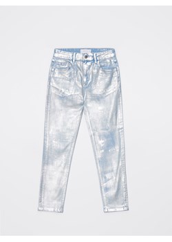 Mohito - Metaliczne jeansy mom slim - szary ze sklepu Mohito w kategorii Jeansy damskie - zdjęcie 171473813
