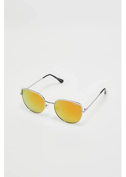 Okulary przeciwsłoneczne z metalowymi oprawkami i żółtymi szkłami ze sklepu Moodo.pl w kategorii Okulary przeciwsłoneczne damskie - zdjęcie 171474332