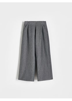 Reserved - Spodnie wide leg w paski - ciemnoszary ze sklepu Reserved w kategorii Spodnie dziewczęce - zdjęcie 171474444