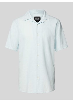 Koszula lniana o kroju slim fit z rękawem o dł. 1/2 model ‘CAIDEN’ ze sklepu Peek&Cloppenburg  w kategorii Koszule męskie - zdjęcie 171475223
