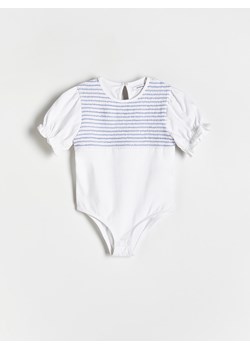 Reserved - Body z haftem - biały ze sklepu Reserved w kategorii Body niemowlęce - zdjęcie 171475933
