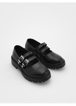 Reserved - Skórzane loafersy - czarny ze sklepu Reserved w kategorii Półbuty dziecięce - zdjęcie 171476140