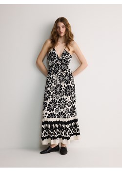 Reserved - Sukienka maxi z wiskozy - beżowy ze sklepu Reserved w kategorii Sukienki - zdjęcie 171476151