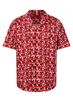 HUGO Koszula męska - Ellino Mężczyźni Regular Fit Bawełna czerwony wzorzysty ze sklepu vangraaf w kategorii Koszule męskie - zdjęcie 171476451