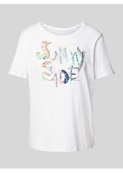 T-shirt z nadrukiem ze sloganem ze sklepu Peek&Cloppenburg  w kategorii Bluzki damskie - zdjęcie 171477692