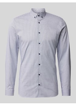 Koszula biznesowa o kroju super slim fit z kołnierzykiem typu button down ze sklepu Peek&Cloppenburg  w kategorii Koszule męskie - zdjęcie 171477703