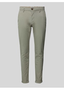 Spodnie o kroju slim fit z fakturowanym wzorem model ‘MARCO’ ze sklepu Peek&Cloppenburg  w kategorii Spodnie męskie - zdjęcie 171477950