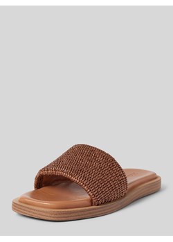 Sandały w jednolitym kolorze model ‘AGDA’ ze sklepu Peek&Cloppenburg  w kategorii Klapki damskie - zdjęcie 171478442