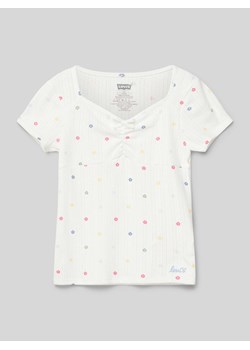 T-shirt z detalem z logo ze sklepu Peek&Cloppenburg  w kategorii Bluzki dziewczęce - zdjęcie 171478900