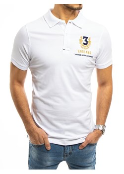 Koszulka polo męska biała Dstreet PX0360 ze sklepu DSTREET.PL w kategorii T-shirty męskie - zdjęcie 171480771