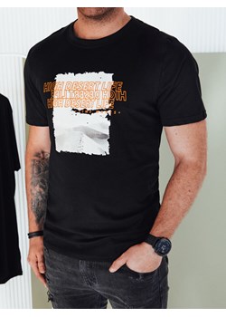 Koszulka męska z nadrukiem czarna Dstreet RX5489 ze sklepu DSTREET.PL w kategorii T-shirty męskie - zdjęcie 171480861