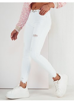 Spodnie damskie jeansowe SURIA białe Dstreet UY1927 ze sklepu DSTREET.PL w kategorii Spodnie damskie - zdjęcie 171481041