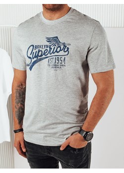 Koszulka męska z nadrukiem szara Dstreet RX5365 ze sklepu DSTREET.PL w kategorii T-shirty męskie - zdjęcie 171481044
