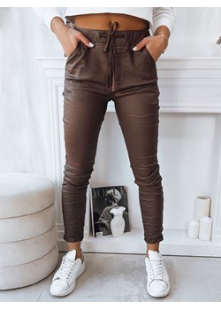 Spodnie damskie LIZZY brązowe Dstreet UY1782 ze sklepu DSTREET.PL w kategorii Spodnie damskie - zdjęcie 171481642