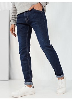 Spodnie męskie jeansowe granatowe Dstreet UX4113 ze sklepu DSTREET.PL w kategorii Jeansy męskie - zdjęcie 171481744