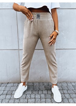 Spodnie dresowe damskie MOONLIGHT beżowe Dstreet UY1644 ze sklepu DSTREET.PL w kategorii Spodnie damskie - zdjęcie 171481844