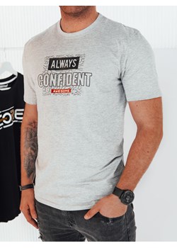 Koszulka męska z nadrukiem szara Dstreet RX5406 ze sklepu DSTREET.PL w kategorii T-shirty męskie - zdjęcie 171482352