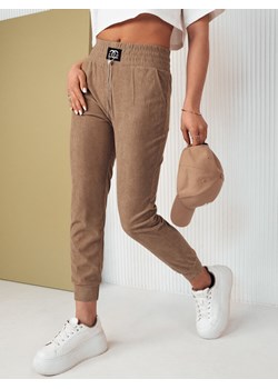 Spodnie damskie dresowe DERCY kamelowe Dstreet UY2045 ze sklepu DSTREET.PL w kategorii Spodnie damskie - zdjęcie 171482902