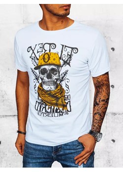 T-shirt męski z nadrukiem biały Dstreet RX5090 ze sklepu DSTREET.PL w kategorii T-shirty męskie - zdjęcie 171483121