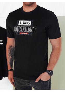 Koszulka męska z nadrukiem czarna Dstreet RX5407 ze sklepu DSTREET.PL w kategorii T-shirty męskie - zdjęcie 171483262