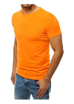 T-shirt męski bez nadruku jasnopomarańczowy Dstreet RX4190 ze sklepu DSTREET.PL w kategorii T-shirty męskie - zdjęcie 171483363