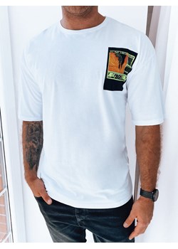 T-shirt męski z nadrukiem biały Dstreet RX5301 ze sklepu DSTREET.PL w kategorii T-shirty męskie - zdjęcie 171483804