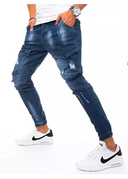 Spodnie męskie jeansowe typu bojówki niebieskie Dstreet UX3270 ze sklepu DSTREET.PL w kategorii Jeansy męskie - zdjęcie 171484044