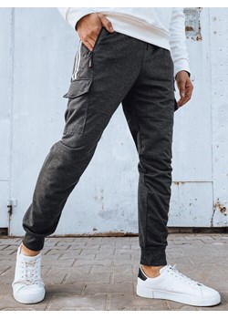 Spodnie męskie dresowe ciemnoszare Dstreet UX4276 ze sklepu DSTREET.PL w kategorii Spodnie męskie - zdjęcie 171484234