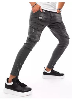 Spodnie męskie jeansowe typu bojówki czarne Dstreet UX3290 ze sklepu DSTREET.PL w kategorii Spodnie męskie - zdjęcie 171484252