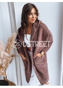 Płaszcz damski alpaka RITA śliwkowy Dstreet NY0592 ze sklepu DSTREET.PL w kategorii Płaszcze damskie - zdjęcie 171484374