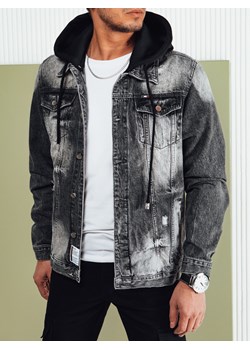 Kurtka męska jeansowa ciemnoszara Dstreet TX4691 ze sklepu DSTREET.PL w kategorii Kurtki męskie - zdjęcie 171484601